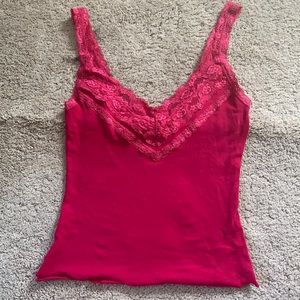 Pink lace top